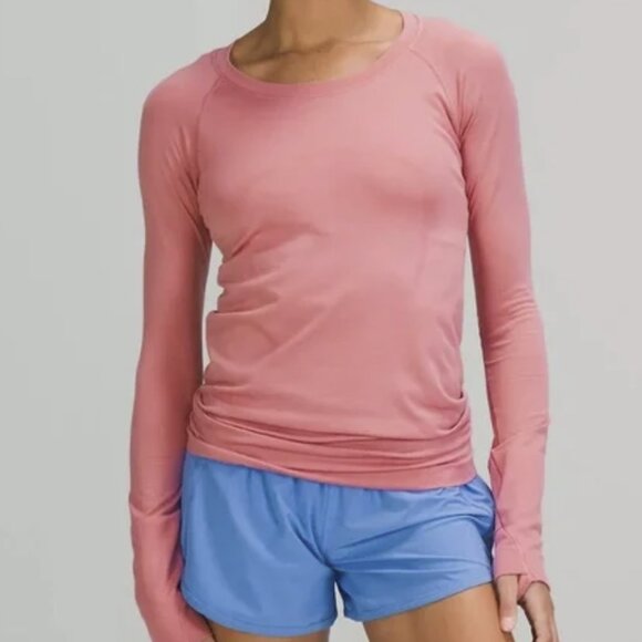 Lululemon  Swiftly Tech Long Sleeve 2.0 Blossom Pink Size 4 no tag like new - Picture 1 of 4